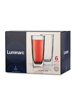 СТЕРЛИНГ Набор стаканов 6шт 330мл LUMINARC высокий стекло 000000000001227094
