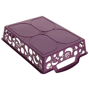 Поднос с ручками 36,7х26х9,8см БЫТПЛАСТ бежевый пластик 000000000001158130