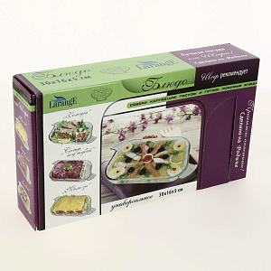 Блюдо шубница 30х16х5см LARANGE Цветок стекло 000000000001204438