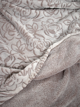 Плед LUCKY Поздравляю розы2 двуцвет. 150х200см 100%пэ коричневый T040112 000000000001189181