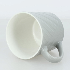 Кружка 360мл LADINA с тиснением керамика 000000000001211027