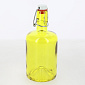 Бутылка 500мл с бугельным замком цветной лак желтый стекло