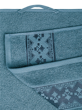 Полотенце 100х150см DE'NASTIA ТАЛИСМАН 1 синий хлопок-100% 000000000001215365