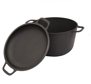 Кастрюля 4л БИОЛ стеклянная крышка чугун 000000000001117433