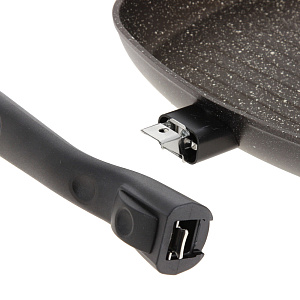 Сковорода Гриль 28см TVS Buongiorno антипригарное покрытие съемная ручка алюминий 000000000001170324