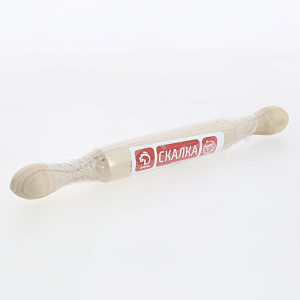 Скалка 30х2,5см ДОЛЯНА с фигурными ручками деревянная 000000000001210078