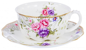 Чайная пара чашка фарфор 300мл/блюдце подарочная упаковка Цецера Balsford Франческа 108-04055 000000000001197898
