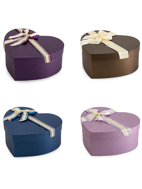 Подарочная коробка 27х25х11,5см СЕРДЦЕ микс картон 000000000001229194