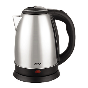 Чайник 1,8л ECON ECO-1869KE мощность 1850Вт. Отключение при закипании, отсутствии воды. Вращение на подставке на 360 градусов. Металлический корпус. 000000000001212410