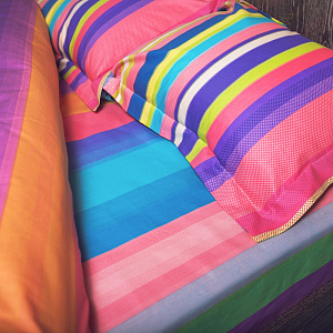 Комплект постельного белья евро DE'NASTIA Сатин Рио (50x70см-2шт) C010370 000000000001109025