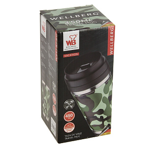 Термокружка 450мл хаки нержавеющая сталь WB-9496 000000000001163015