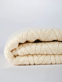 Полотенце махровое 50х90см СОФТИ Ромб молочный хлопок 100% 000000000001214689