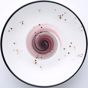 Тарелка суповая 19см TULU PORSELEN Galaxy milky/bordeaux фарфор 000000000001212280