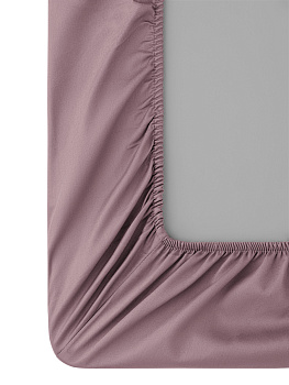 Проcтыня на резинке 90x200+25см DE'NASTIA лиловый сатин NEW хлопок 000000000001216142