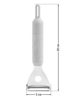 Овощечистка 20x5см DE'NASTIA деревянная ручка из бука мятный нержавеющая сталь 000000000001213995