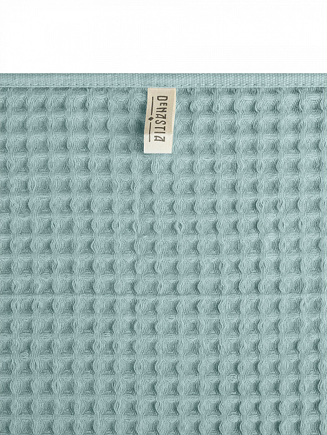 Полотенце вафельное 50x90см DE'NASTIA для бани/сауны 300гр голубой хлопок 000000000001228561