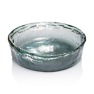 Ваза декоративная 3,6л 30x30x8см DE'NASTIA Египет круг светло-серый стекло 000000000001220904