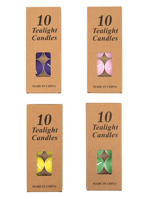 Набор свечей чайных 10шт 000000000001216435