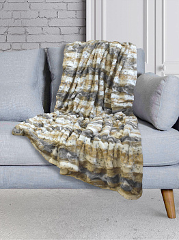 Плед меховой DE'NASTIA Шиншилла 200х220см 100%Полиэстер T740022 000000000001109575