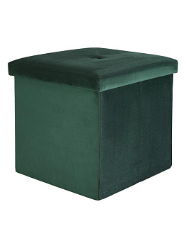 Пуфик складной 38х38х38см куб изумрудный велюр 000000000001226415