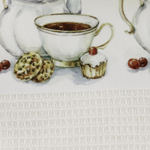 Набор полотенец кух. вафля с трансф.+однотон 40х60см(2шт) 90%хл10%пэ микс диз Турция 000000000001194279