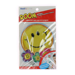 Одинарный стикер крючок Смайлик Room Decoration 000000000001127378