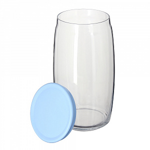 CESNI Банка для сыпучих продуктов 1,5л PASABAHCE Blue стекло/пластик 43023BlueSL 000000000001057185