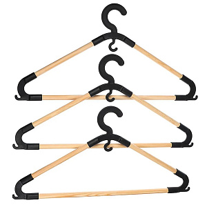 Набор вешалок 3шт 43см SEOWOOD в ассортименте дерево/полипропилен 000000000001212106