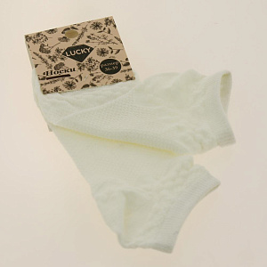 Носки женские заниженные ромб р.36-39/23-25 80%хл, 18%па, 2%эл 000000000001187753