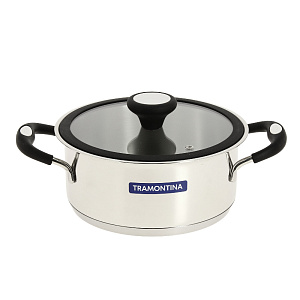 Кастрюля с крышкой 2,85л TRAMONTINA SOLAR SILICONE индукция нержавеющая сталь 000000000001169950