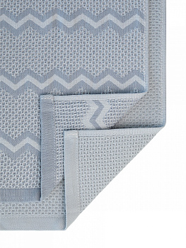 Набор полотенец кухонных 35x70см 2шт DE'NASTIA 270гр вафля зиг-заг/однотон синий хлопок 000000000001228568