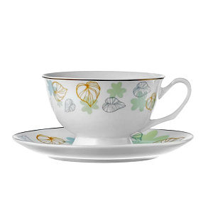 Пара чайная 230мл/15см ESPRADO Botanica костяной фарфор 000000000001187335