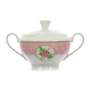 Сахарница 250мл Mix&Match Porcelaine Czech Gold Hands розовый 000000000001136206