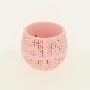 Кашпо 130мл SUN PLASTIK вязание пластик 000000000001188644