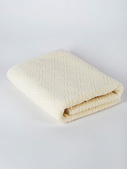 Полотенце махровое 50х90см СОФТИ Ромб молочный хлопок 100% 000000000001214689