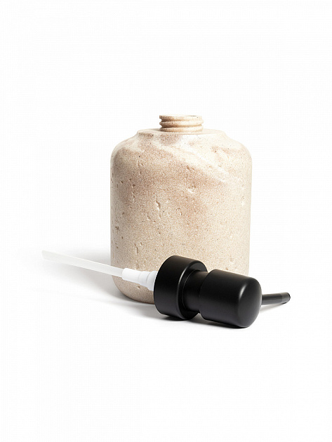 Диспенсер для жидкого мыла 300мл 8,5см DE'NASTIA Ronda белая волна песочный полирезина 000000000001227013