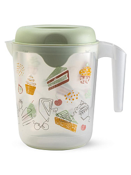 Кувшин для блендера 2л PHIBO с декором зеленый пластик 000000000001229616