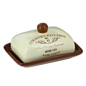 Масленка Фэмили Agness, 17х12х10см, керамика 000000000001163140