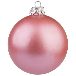 Украшение декоративное Шар 5,5см MOROZCO матовый перламутр розовый пластик 000000000001220367