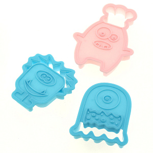 Набор формочек для вырезания печений со штампом "Монстры", 3 шт.42878 000000000001181877