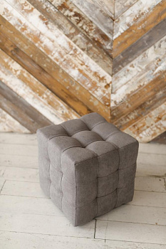 Пуф 40х40х42см DREAMBAG Лотос серый велюр 000000000001211374