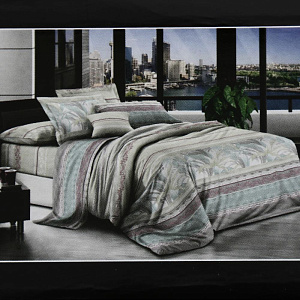 Комплект постельного белья 1,5-спальный ПОСУДА ЦЕНТР лилии креп-жатка полиэстер 000000000001188942