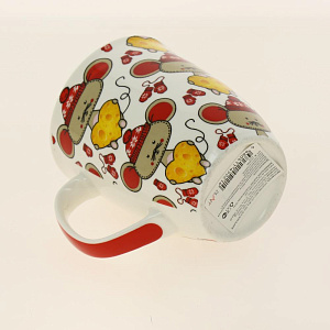 Кружка 350мл, NEW BONE CHINA, индивидуальная подарочная упаковка,ЖЕЛАЮ СЧАСТЬЯ,170-08066 000000000001192710