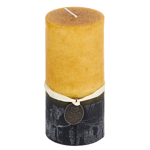 Свеча 7х15см классическая колонна градиент Янтарь 000000000001209197