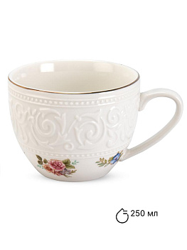 Пара чайная 250мл Цветы-1 подарочная упаковка фарфор 000000000001228616