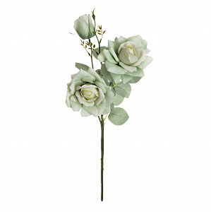 Цветок искусственный Роза 3 бутона 64см мятная 000000000001218330
