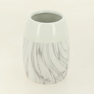 Набор для ванной 4 предмета ДОЛЯНА Мрамор мыльница дозатор для мыла 2 стакана керамика пластик 000000000001209706