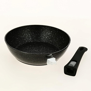 Сковорода глубокая 24см CRISTELLE Black stone кованый алюминий Cr2378 000000000001205269