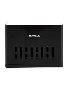 Подставка для столовых приборов 20х7х15,5см черный пластик 000000000001228326