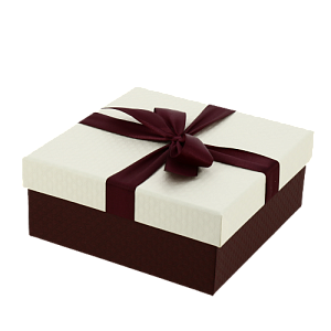 Коробка 17x17x7см подарочная с бантом тиснение Ромб-крупный 000000000001205213